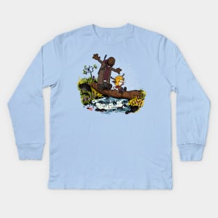 the adventures of the deer boy Kids Long Sleeve T-Shirt